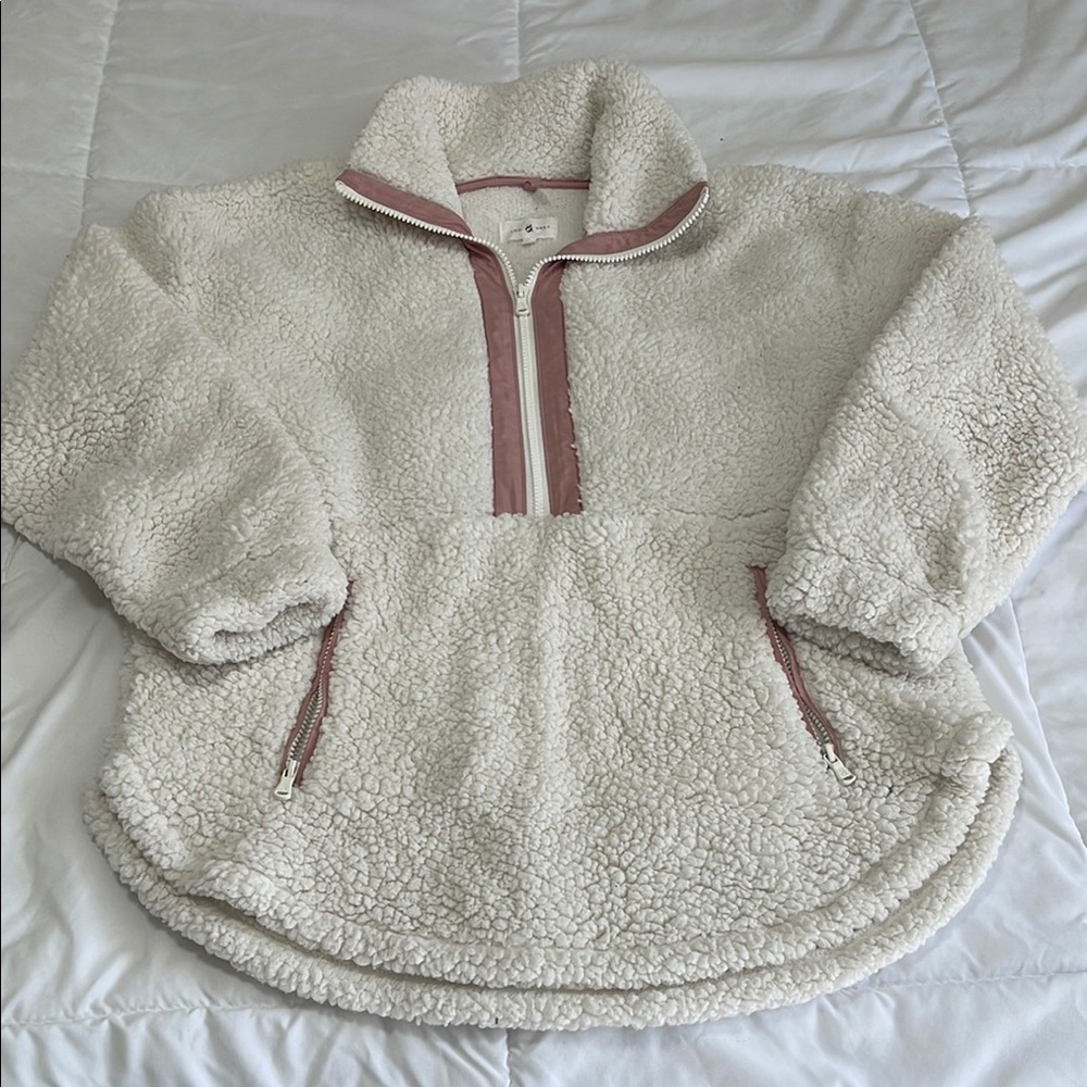 Cozy White Sherpa Pullover